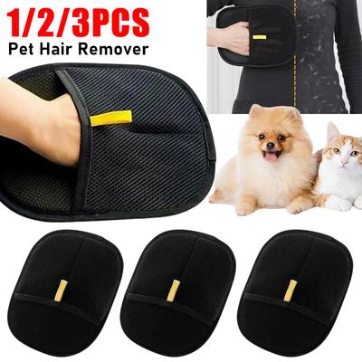 1-3PCS Pet Grooming Gloves Pet Hair Remover Mitt Deshedding Brush Glove for Dog Cat Rabbit with Long/Short/Curly Hair Gloves