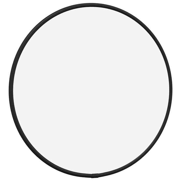 VidaXL Wall Mirror Makeup Vanity Cosmetic Bedroom Decoration Bathroom Living Room Interior Black Ø 348184