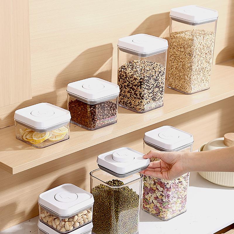 Press-Type Vacuum-Sealed Food-Grade Storage Container Kitchen Storage Container Coffee Bean And Grain Storage Container