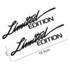 Car LIMITED EDITION Laser Reflective Sticker Electric Motorcycle English Letter Sticker Decorative Sticker