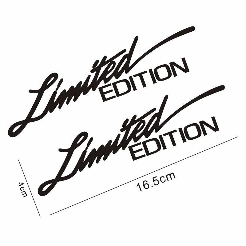 Car LIMITED EDITION Laser Reflective Sticker Electric Motorcycle English Letter Sticker Decorative Sticker