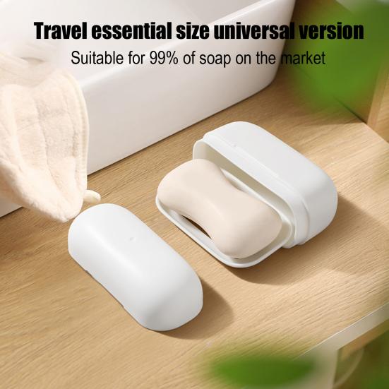 Soap Box Portable with Drainage Tray Compact And Leak-Proof Travel Soap Container for Travel or Outdoor Use