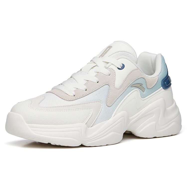 Anta Pantofi casual retro sport cu absorbție de șoc, antiderapanți, rezistenți la uzură, cu talpă joasă, bărbați, adidași, alb, albastru, gri, 912238830-2