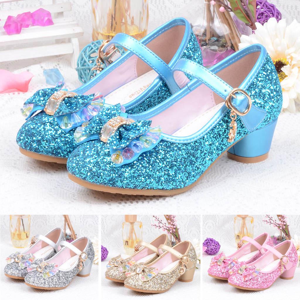 Infant Kids Baby Girls Pearl Crystal Bling Bowknot Single Princess Shoes Sandals