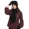 3-teiliges/Set Unisex Winter Mütze Schal Handschuhe Set Dick Gestrickt Warme Mütze Große Reibung Handflächenhandschuhe Elastisch Ohr Winddicht