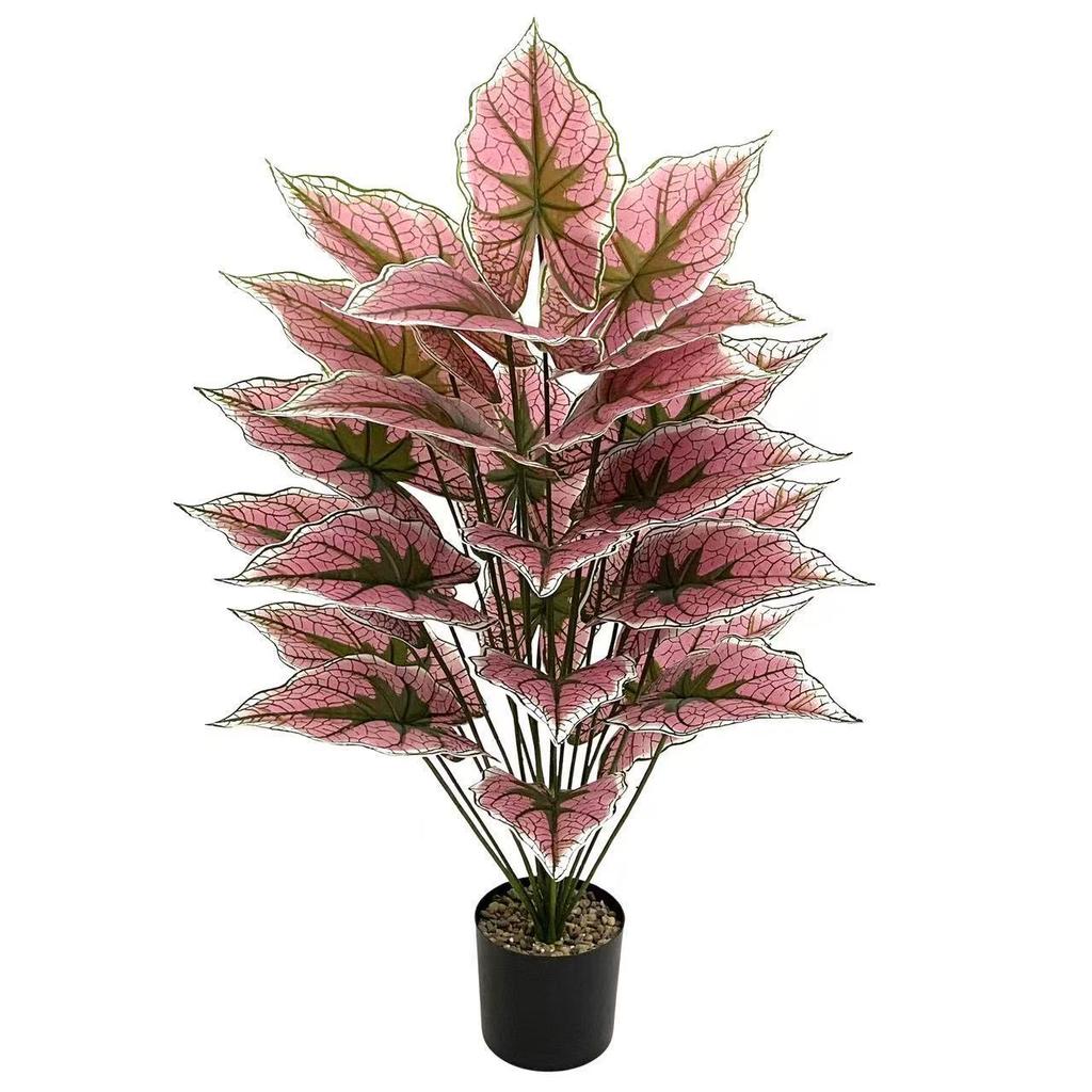 Nordic Style Taro Leaf Green Plant for Home Decor and Garden Landscaping