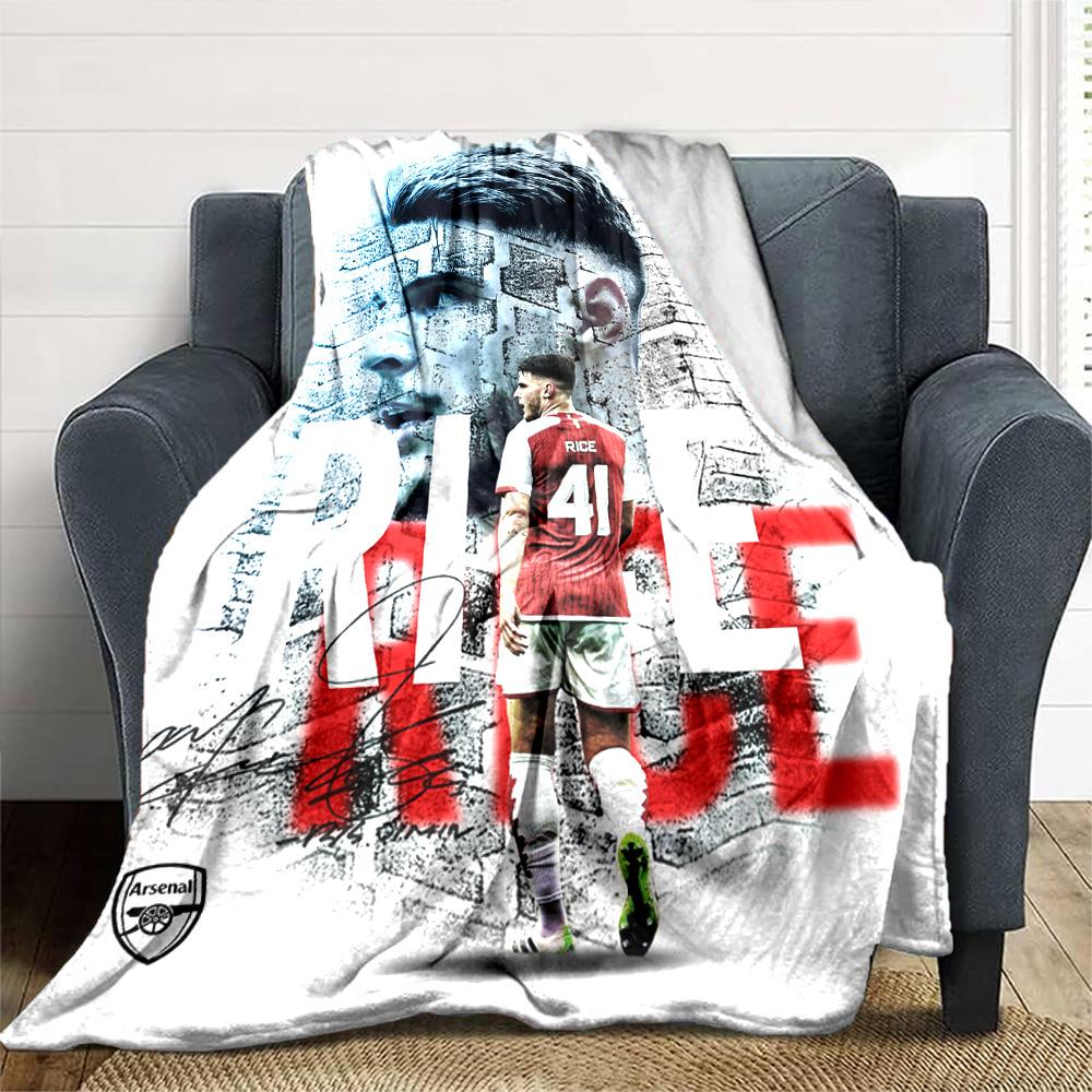 Arsenal Football Player Blanket Comfortable Perfect for Office Chair Couch Bedding for All Occasions Warmthful Decor