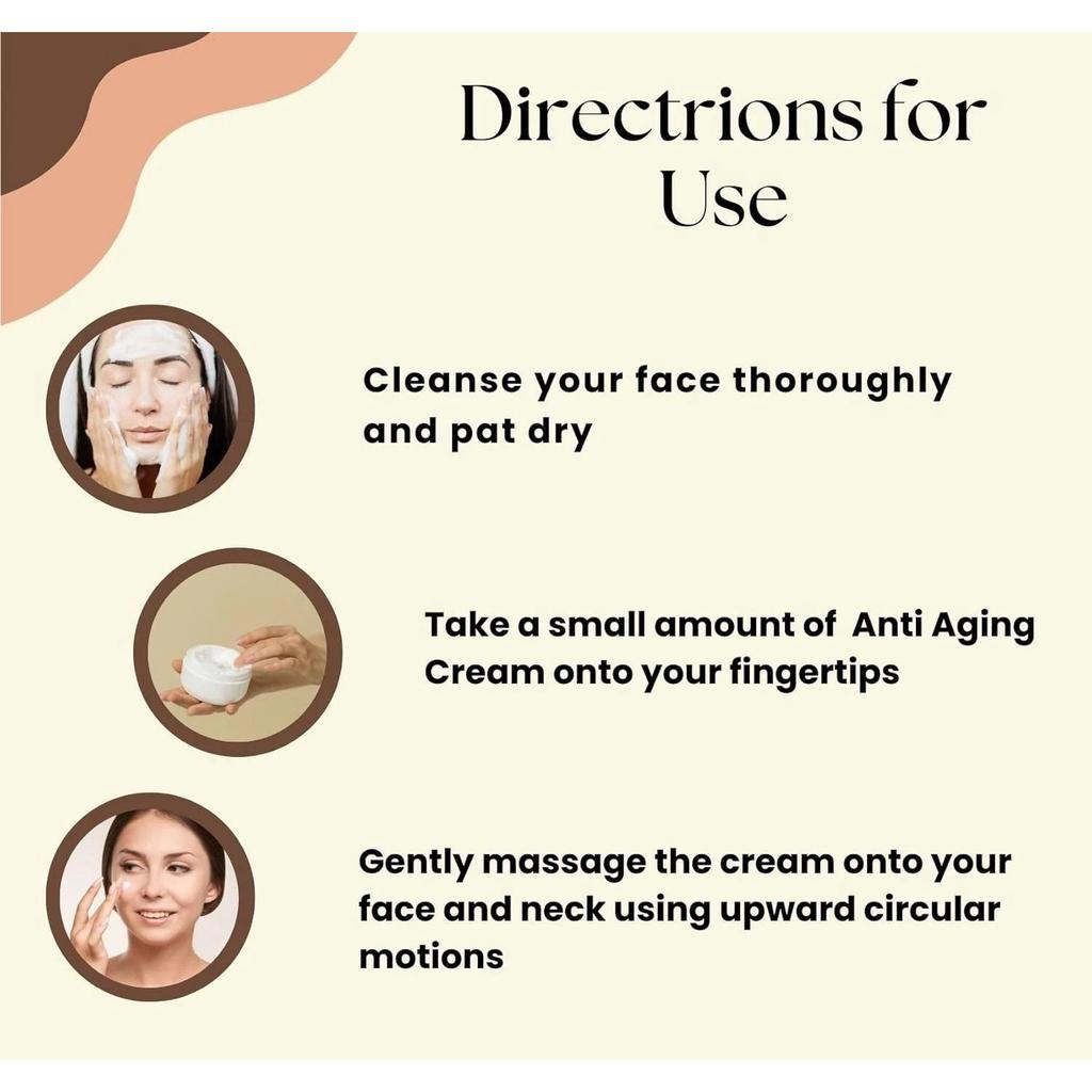 Advik Ayurveda Anti Aging Cream For Fine Lines, Wrinkles 50gm