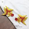 1 Pair 9.3*9cm Goldfish Patch Ink Embroidery Red Pink Clothing Patches Ethnic Style Sew on Applique Clothing Decoration