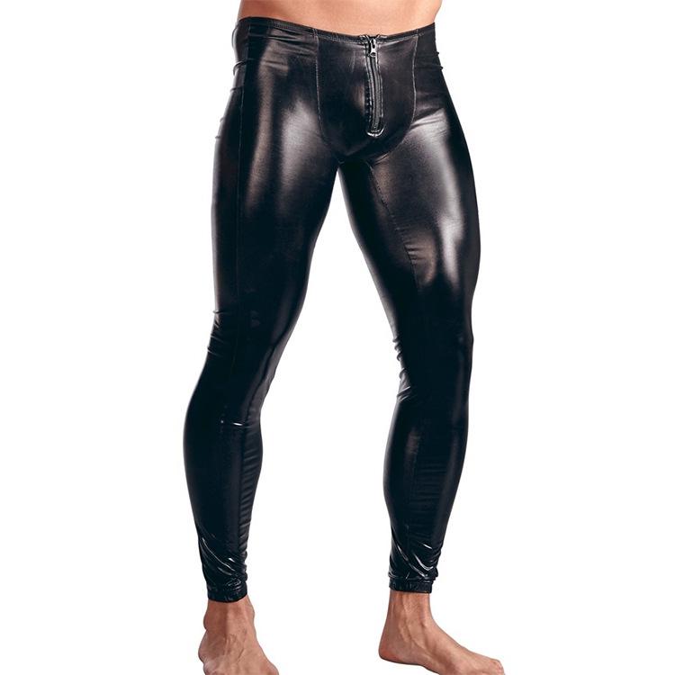 Men's Patent Leather Erotic Stage Performance Pants