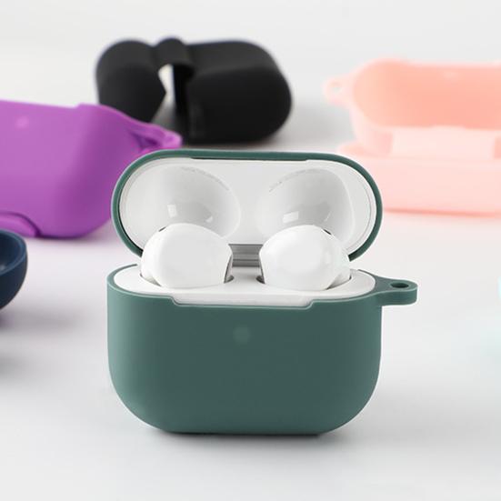 1 Set Headphone Cushion Full Coverage Wear-resistant Tight Fit Anti-shock Comfortable Touch 360 Degree Protection with Hanging Buckle Earphone