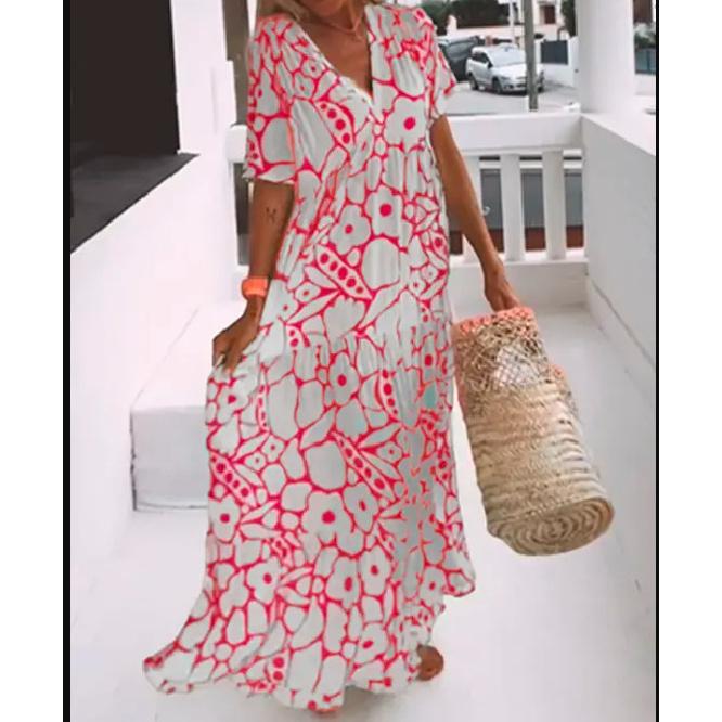 

Новый год, летние каникулы, пляж, музыкальный фестиваль, поездки на работу, удобные, сексуальные, элегантные, женские, модные, с принтом, платье 3XL розовый