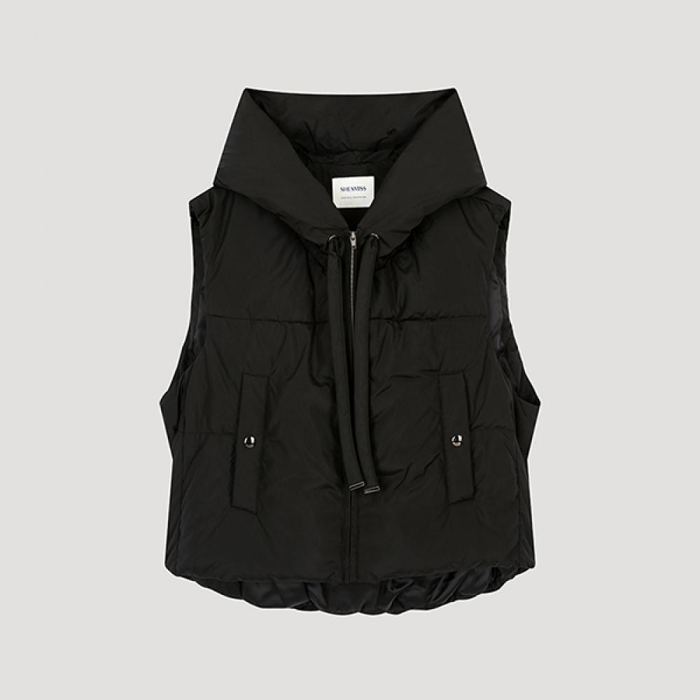 

She S miSS Hooded Duck Down veSt SSdvto42010 Bk blacks/55