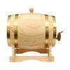 5L Pine Wood Whiskey/Beer Fermentation Barrel | Hand-Crafted Natural Wood Grain Design, Wine Storage & Party Dispensing Durable Pine Wood Construction