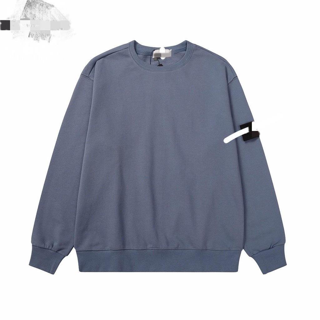 Unisex Solid Color Compass Patch Hoodie: Trendy European/American Style for Spring/Autumn, Loose Fit Long Sleeve