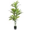 Faux Dracaena Fragrans Tree ABS PU Artificial Dracaena Fragrans Fake Floor Potted Plant for   Living Room Decor