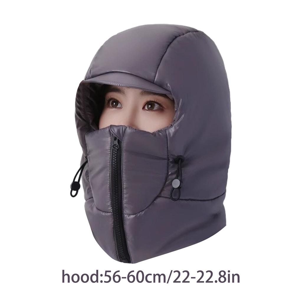 Unisex Bomber Hat Trapper Hat with Neck Warmer Bomber Hat Balaclava for Outdoor Winter Mask for Skiing Camping Hiking