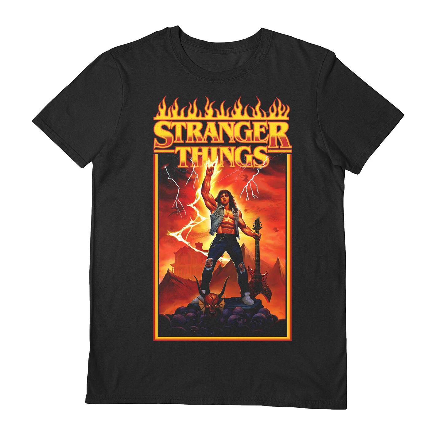 Stranger Things T-Shirt - Official Hellfire Rock God Black S/S Tee in 5 sizes XL