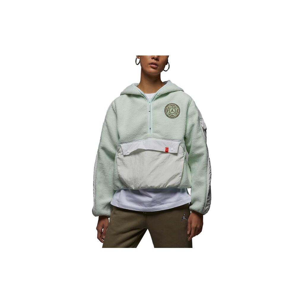 

Jordan Повседневная толстовка с вышивкой и узором логотипа Женские топы Зеленые FB1635-274