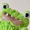 Women Headband Soft Coral Velvet Headband with Anti-Slip Teeth Cartoon Frog Design Elastic Hair Hoop Hair Fixing Hair Accessory