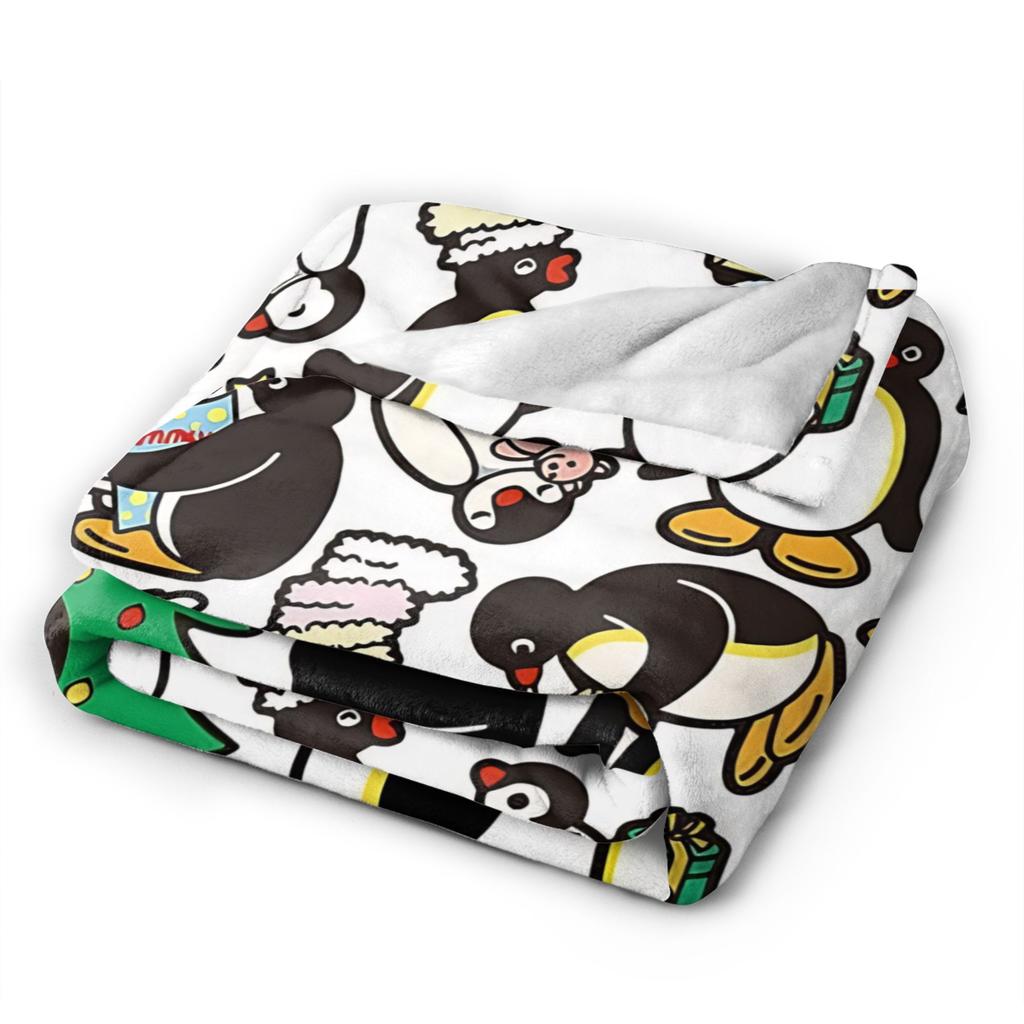 Cute Pingu Penguin Blankets Quality Warm Throw Blanket Spring Decorative Living Room Fashion Bedspread