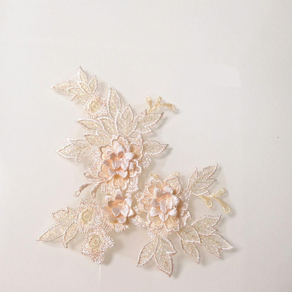 Dress Tulle DIY Blossom Bridal Applique 3D Trims Lace Flower Motif Embroidery