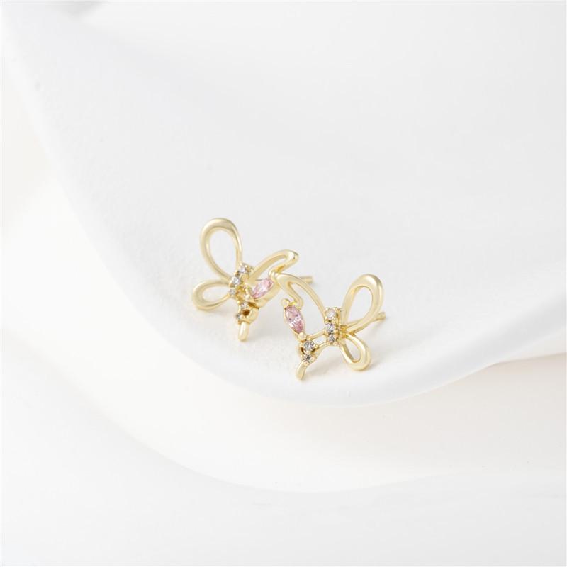 Arvaleff 925 Sterling Silver Butterfly Stud Earrings, Classic 14k Electroplated Design, Unique and Stylish Jewelry.