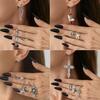 Creative Halloween Skull Cross Earrings, Diablo Gothic Spider Heart Ear Clips