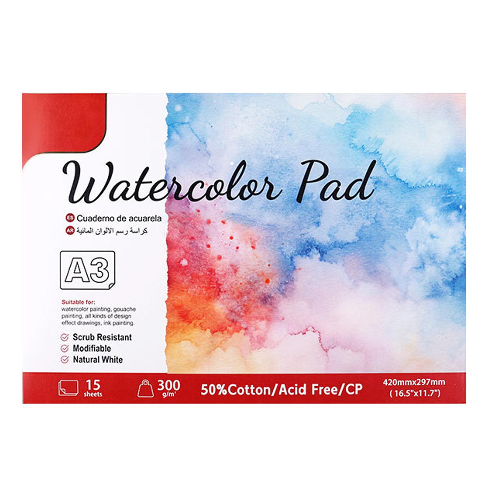 

Watercolor Journal Thick Cotton Paper Drawing Painting Writing Sketchbook for Artistic Students A3 (420x297x10mm/16.54x11.69x0.39in)