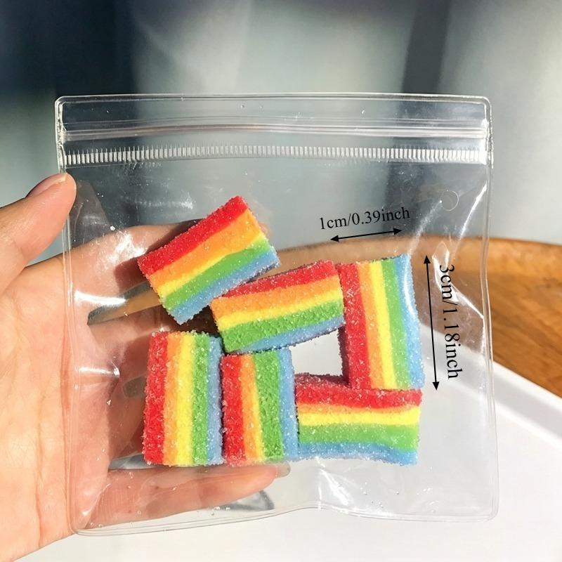 Squishy Regenboog Streep Stressbal Knijpspeeltjes Zacht Regenboog Zuur Snoep Rekbaar Fidget Speelgoed Stressverlichting Decompressie Speelgoed