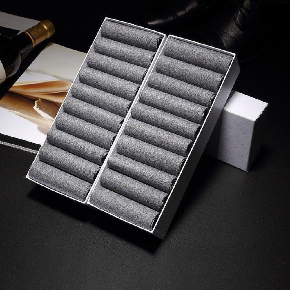 10Pair Cool Men's Thin Ice Stocks New Solid Color Viscose Business Stockings Elastic Men Stockings