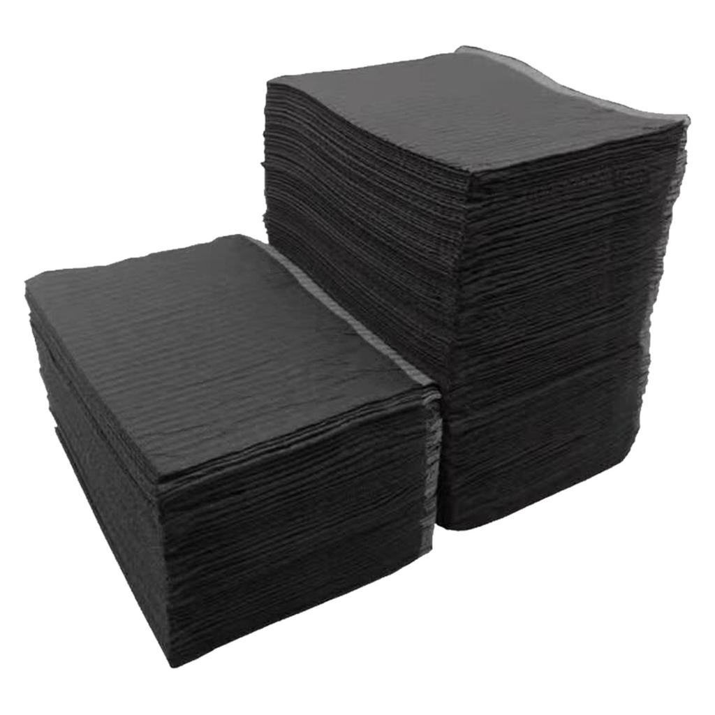 125PCS Tattoo Clean Pad Disposable Soft Waterproof Non Woven Fabric Tattoo Table Cover for Tattooist Black