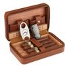 Classic Leather Cedar Wood Cigar Humidor Portable Travel Humidor Smoking Accessories