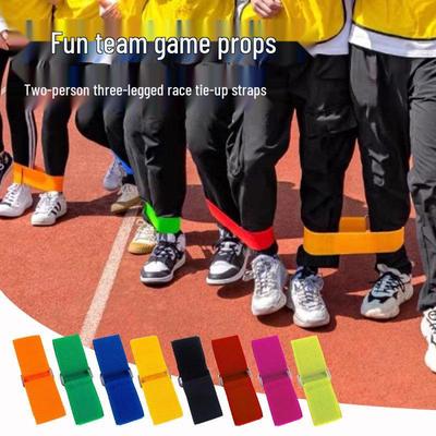 Amarração para Corrida de Três Pernas para Duas Pessoas: Equipamento Desportivo para Team Building para Atividades ao Ar Livre e Jogos de Jardim de Infância