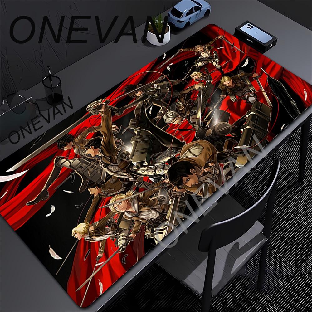 Útok Titánů Anime Velká Podložka pod Myš s Zámkovým Okrajem Počítačová Podložka pod Myš XXL S Herní Podložka pod Myš Herní Podložka pro Notebook Klávesnici Podložky pod Myš Koberec