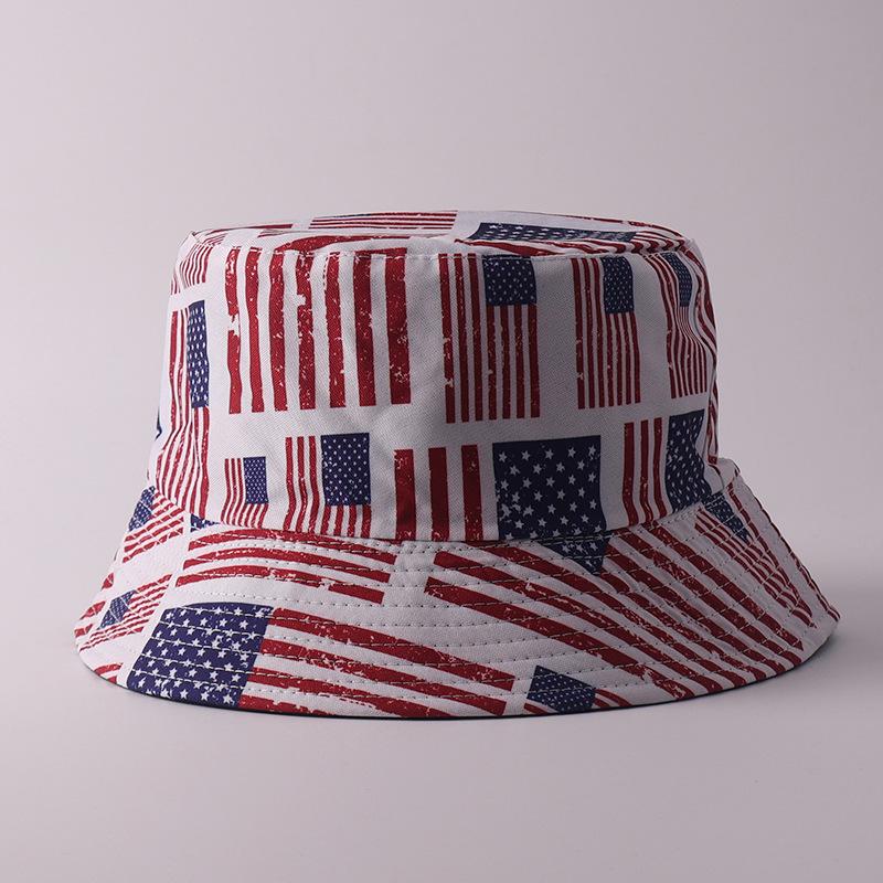 Digital printing small edge bucket hat spring and summer double-sided can wear outdoor sunshade basin hat spot