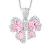 Huamei Jewelry Set Earrings Ring Pendant Pink Inlaid Butterfly Shaped Sweet Wind Female Style
