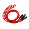 Spark Plug Ignition Wire Set Red High Performance Silicone 1m Car Ignition Wire for 4 Cylinder Automobile 8mm