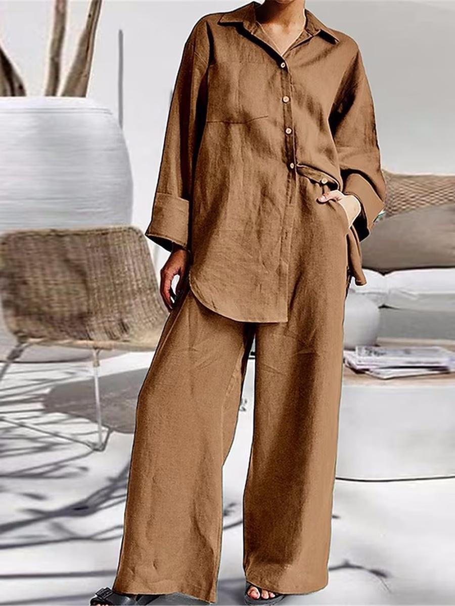 

Hot Spring New Arrivals - Women s Shirt & Pants Set S хаки