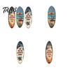 1/3Pcs Surfboard Plaque Decoration, Solid Wood Vintage Coastal Wall Sign, Retro Seaside Style Wall Art Ornament for Indoor Outdoor Use