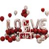 Aluminum Foil Balloon Wedding Decoration: Transparent Box Set