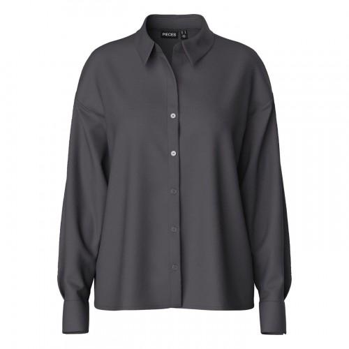 Pieces Womens/Ladies Relaxed Fit Long-Sleeved Shirt