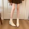 Wind Skinny Boots Wedge Heel Short Boots Skinny Boots Pointed High Heel Retro Temperament Women