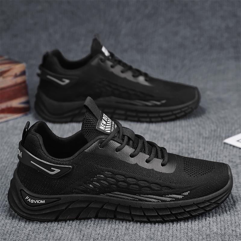 

Модные мужские повседневные спортивные туфли легкие кроссовки белые уличные дышащие сетчатые черные кроссовки спортивные кроссовки для бега теннисные туфли 44 чёрный