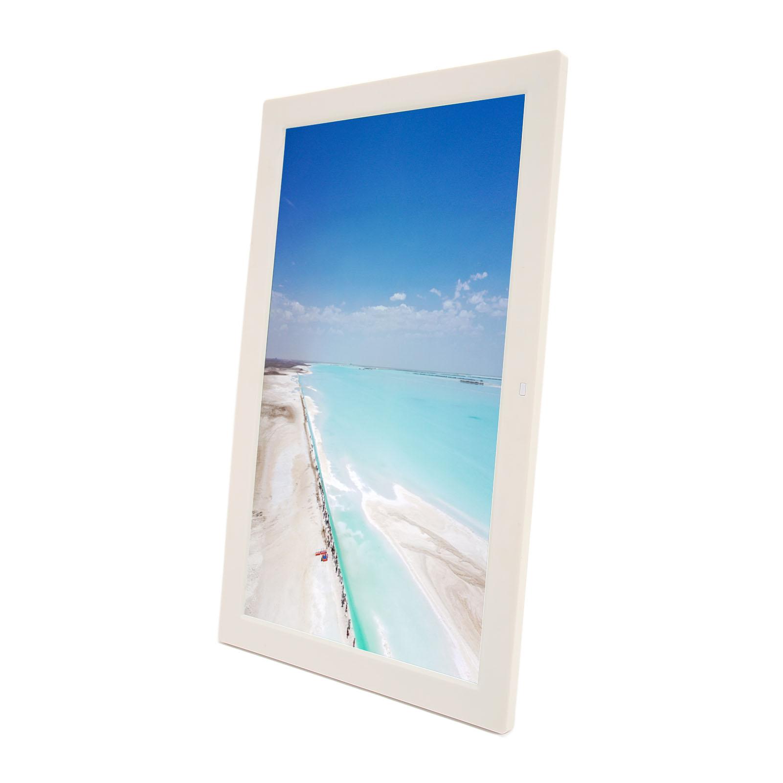 

18,5-дюймовая цифровая фоторамка 16:9-дюймовый IPS-экран 1366x768 Поддерживает Видео Звук Изображение Электронный UK Plug белый