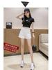 High-Waisted Denim A-Line White Shorts for Women - Summer 2024 Trend