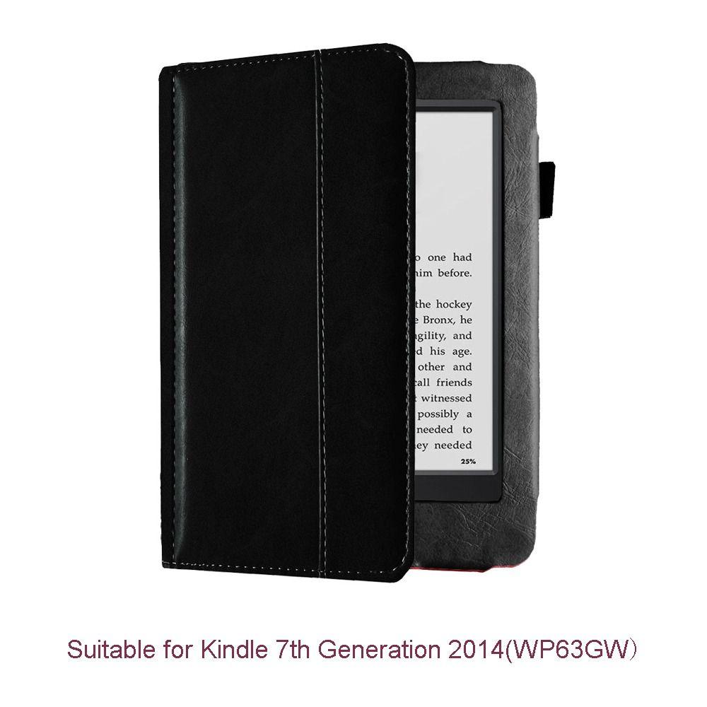 Leder 6 Zoll E-Reader Hülle Stoßfeste Schutzhülle für Kindle 7. Generation 2014