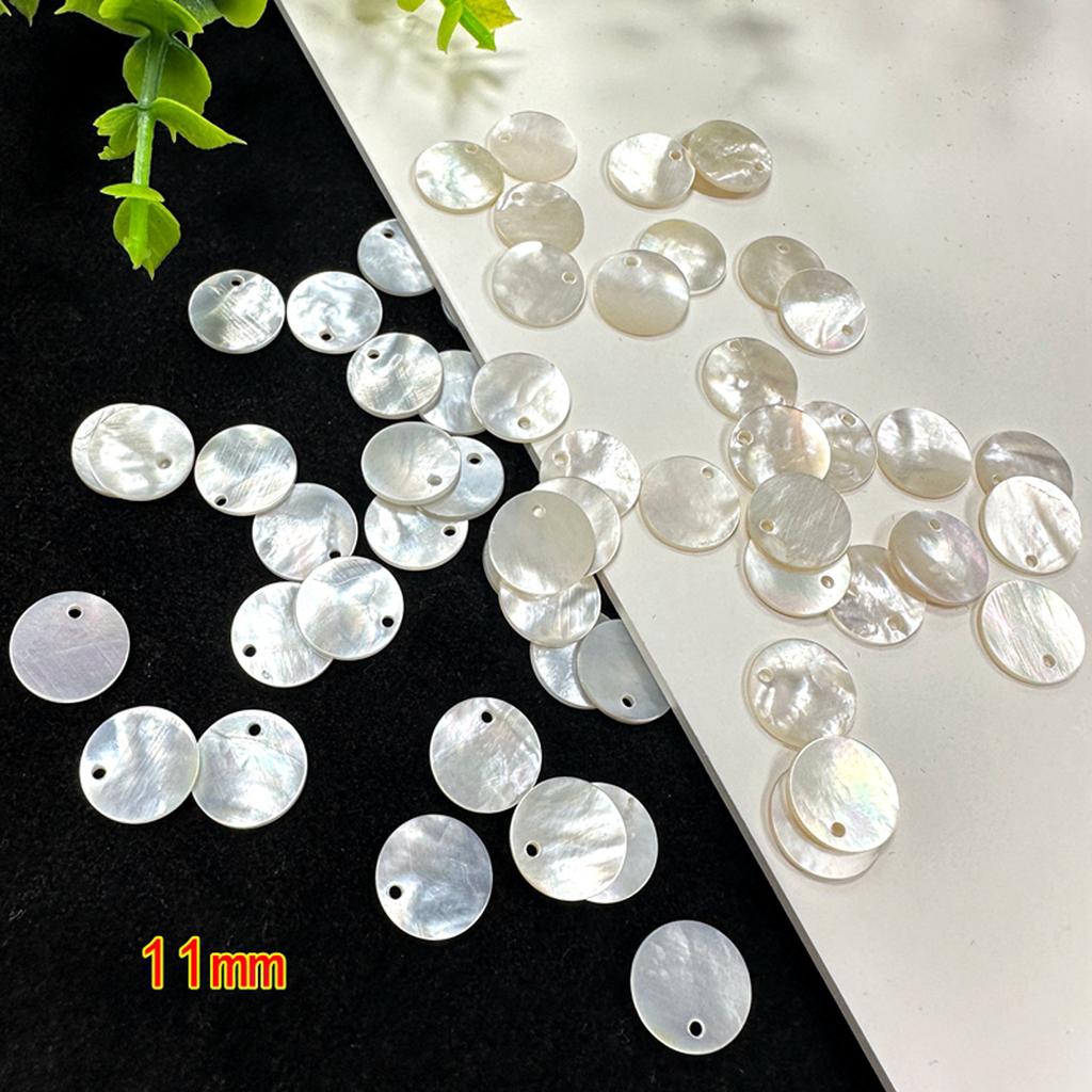 10Pcs, White Natural Shell Pendant Charms With Hole, for Jewelry Making DIY Necklace Accessories, Mini Gifts Bulk