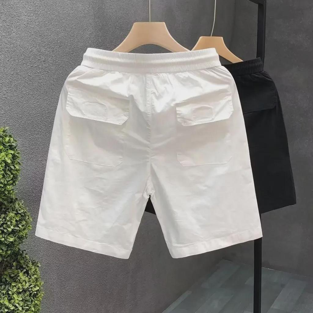 Men's Breathable Washed Cotton Summer Shorts - Loose, Straight, Versatile for Beach