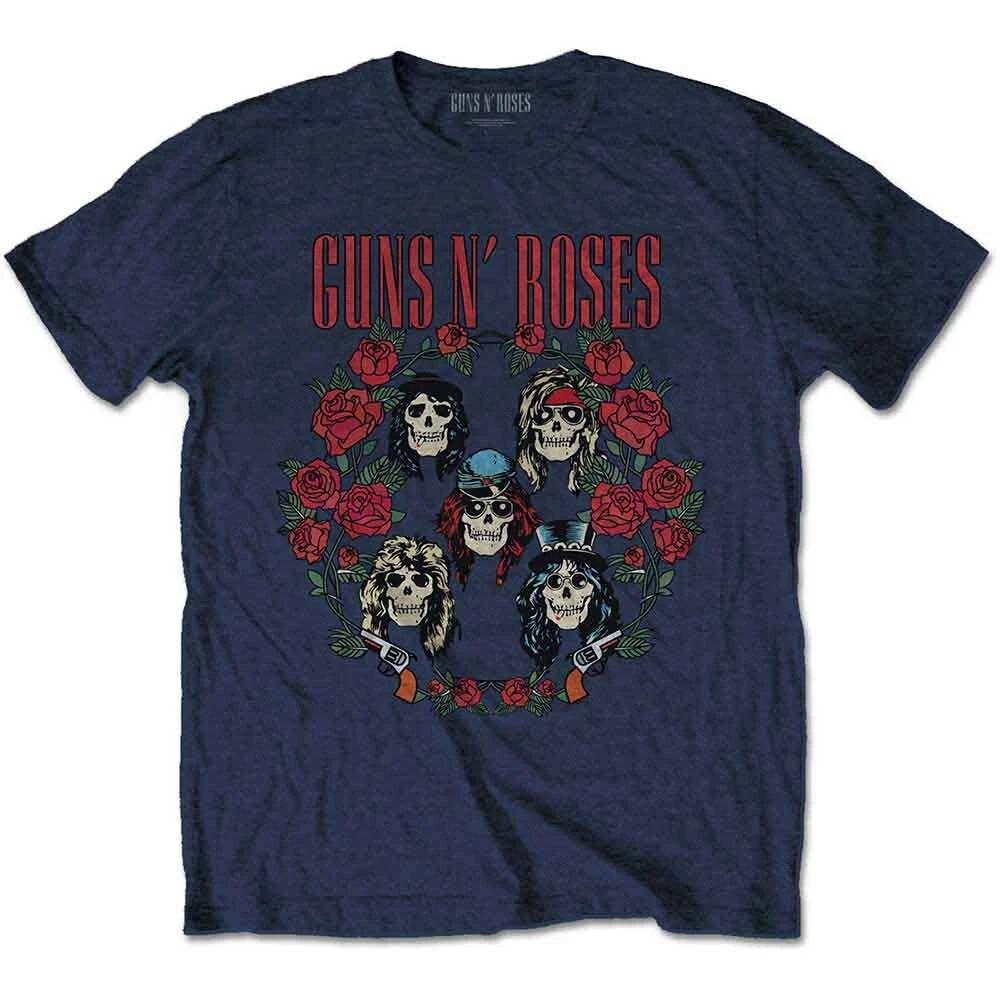 Guns N Roses Unisex T-Shirt: Skulls Wreath (Medium) 3XL